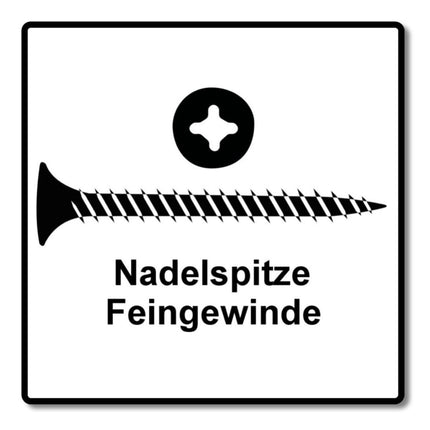 SPAX GIX-A Schnellbauschrauben 3,9 x 35 mm 2000 Stk ( 2x 1091170390356 ) Feingewinde Vollgewinde Trompetenkopf Kreuzschlitz H2 Nadelspitze Phosphatiert