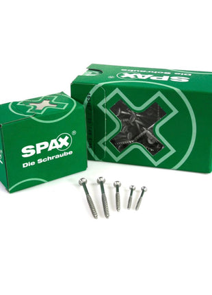 SPAX Vis universelle 5,0 x 100 mm - Filetage partiel - Tête fraisée T-STAR plus - 4Cut - WIROX - 200 pcs. (2x 0191010501003)