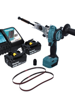 Makita DBS 180 RM Akku Bandfeile 18 V 9 x 533 mm Brushless + 2x Akku 4,0 Ah + Ladegerät - Toolbrothers