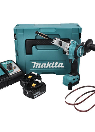 Makita DBS 180 RFJ Akku Bandfeile 18 V 9 x 533 mm Brushless + 2x Akku 3,0 Ah + Ladegerät + Makpac - Toolbrothers