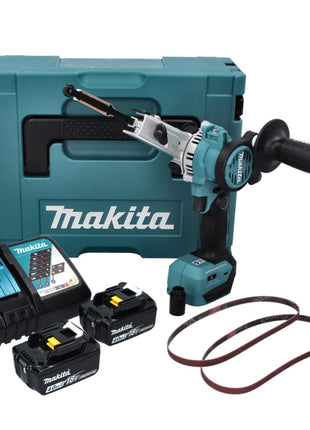 Makita DBS 180 RMJ Akku Bandfeile 18 V 9 x 533 mm Brushless + 2x Akku 4,0 Ah + Ladegerät + Makpac - Toolbrothers