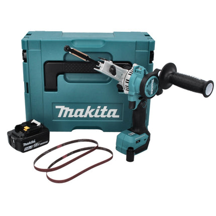 Makita DBS 180 T1J Akku Bandfeile 18 V 9 x 533 mm Brushless + 1x Akku 5,0 Ah + Makpac - ohne Ladegerät