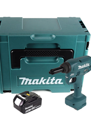 Makita DRV 250 T1J Akku Blindnietsetzgerät 18 V 20 kN Brushless + 1x Akku 5,0 Ah + Makpac - ohne Ladegerät