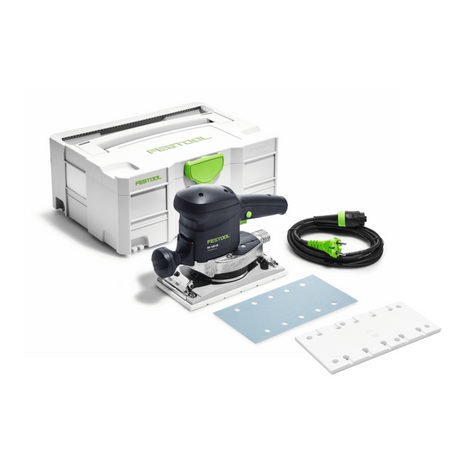 Festool RS 100 CQ-Plus corredera de engranaje 520 W 115 x 221 mm + 1x zapata de lijado + Systainer