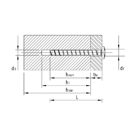 HECO MULTI MONTI plus MS Vite di ancoraggio 7,5 x 45 mm - 100 pz. ( 49829 ) Vite per calcestruzzo, testa tonda piatta, T-Drive, zincata blu, A2K