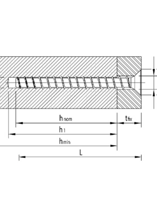 HECO MULTI MONTI plus F Vis d'ancrage 6,0x70mm, Vis à béton, Tête fraisée, T-Drive, Zinguée bleue, A2K, 100 pcs. (48499)