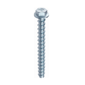 HECO MULTI MONTI plus SS Vite di ancoraggio 7,5 x 40 mm - 100 pz. ( 48389 ) Vite per calcestruzzo a testa esagonale con rondella pressata, zincata blu, A2K