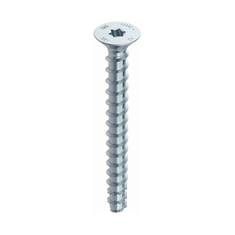 HECO MULTI MONTI plus F anclaje de tornillo 6,0 x 40 mm 400 piezas (4x 49860) tornillo para hormigón, cabeza avellanada, accionamiento en T, galvanizado azul, A2K