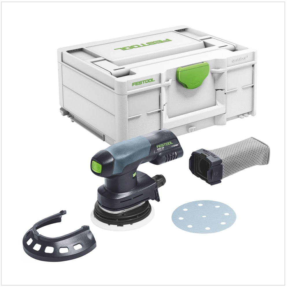 Festool ETSC 125 Basic Levigatrice orbitale a batteria 18V ( 576370 ) + Valigetta Systainer - senza batteria, senza caricabatterie (successore del 201533)