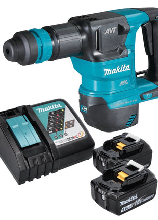 Martillo cincelador a batería Makita DHK 180 RT 18 V 3,1 J SDS Plus Brushless + 2x batería 5,0 Ah + cargador