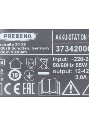 Prebena Akku Station 12-36 Chargeur rapide 12 - 36 Volt - AIR COOLED - CAS System