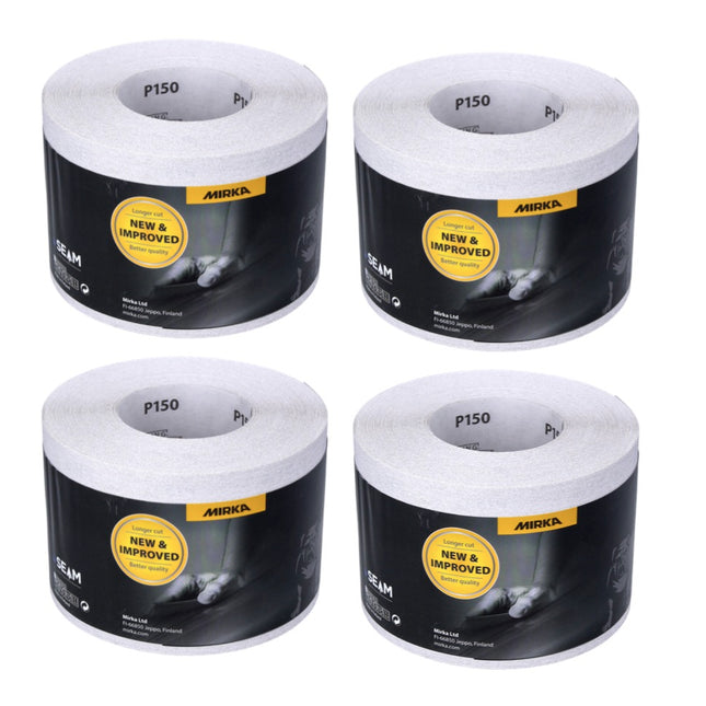 Mirka BASECUT Rotolo di carta abrasiva universale 115 mm x 50 m / P150 / 4 pz. - ( 4x 2251100115N )