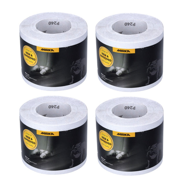 Mirka BASECUT Rotolo di carta abrasiva universale 115 mm x 50 m / P240 / 4 pz. - ( 4x 2251100125N )