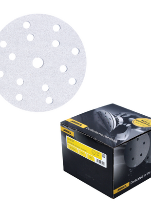 Discos de lijado Mirka BASECUT 150 mm P100 200 piezas (2x 2261109910) Agarre 15 agujeros