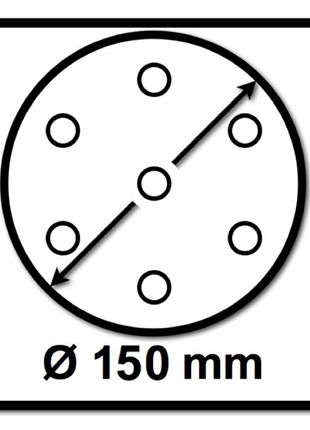 Mirka BASECUT Schleifscheiben 150 mm P800 200 Stk. ( 2x 2261109981 ) Grip 15 Loch