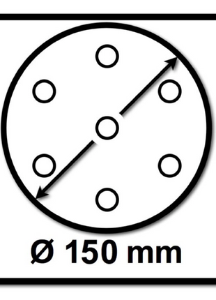 Mirka BASECUT Schleifscheiben 150 mm P180 400 Stk. ( 4x 2261109918 ) Grip 15 Loch