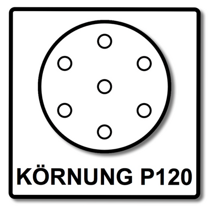 Mirka BASECUT Carta abrasiva Grip 150 mm / P120 / 15 fori ( 2x 2261109912 ) - 200 pz.