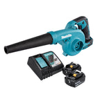 Makita DUB 185 RF Akku Laubbläser Gebläse 18 V + 2x Akku 3,0 Ah + Ladegerät