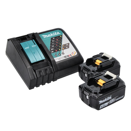 Makita DUB 185 RM soffiatore a batteria 18 V + 2x batteria 4,0 Ah + caricabatterie