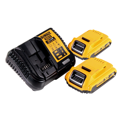 Aspirapolvere portatile a batteria DeWalt DCV 517 D2 18 V 1,9 L + 2 batterie da 2,0 Ah + caricabatteria