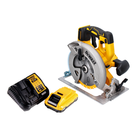 Scie circulaire sur batterie DeWalt DCS 570 L1 18 V 184 mm sans balais + 1 batterie 3,0 Ah + chargeur