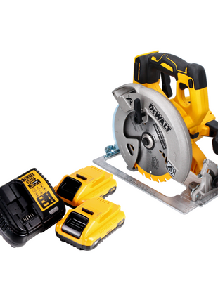 DeWalt DCS 570 L2 Akku Handkreissäge 18 V 184 mm Brushless + 2x Akku 3,0 Ah + Ladegerät