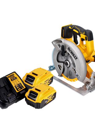 DeWalt DCS 570 P2 Akku Handkreissäge 18 V 184 mm Brushless + 2x Akku 5,0 Ah + Ladegerät - Toolbrothers