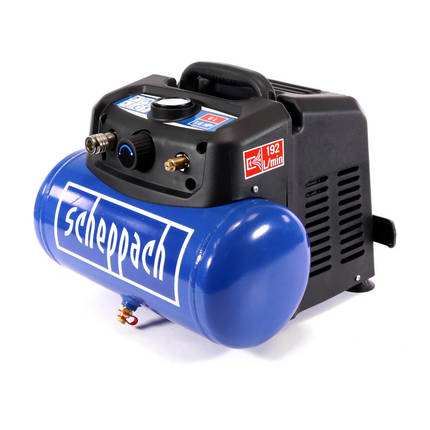 Scheppach HC06 Kompressor 1200 W 6 Liter 8 Bar ( 5906132901 ) + 13 tlg. Zubehörset ( 7906100735 )