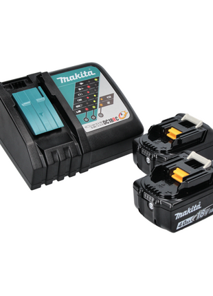 Soplador de hojas a batería Makita DUB 186 RM 18 V + 2x baterías 4,0 Ah + cargador