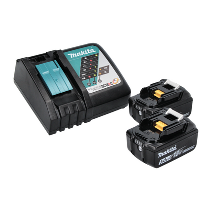 Makita DUB 186 RT soffiatore a batteria soffiatore di foglie 18 V + 2x batteria ricaricabile 5,0 Ah + caricabatterie