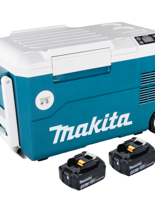 Makita DCW 180 M Akku Kühl und Wärme Box 36 V ( 2x 18 V ) 20 L + 2x Akku 4,0 Ah - ohne Ladegerät