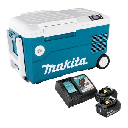 Makita DCW 180 RM 36 V ( 2x 18 V ) Raffreddatore e scaldavivande da 20 L + 2x batteria 4,0 Ah + caricabatterie
