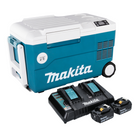 Makita DCW 180 PM Compressore refrigerante e riscaldatore a batteria 36 V ( 2x 18 V ) 20 L + 2x batteria 4,0 Ah + doppio caricabatterie