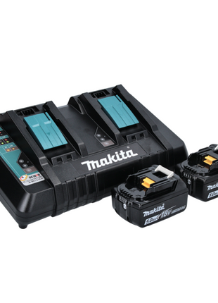 Makita DCW 180 PT Akku Kühl und Wärme Box 36 V ( 2x 18 V ) 20 L + 2x Akku 5,0 Ah + Doppelladegerät