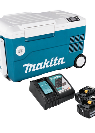 Makita DCW 180 G Glacière et boîte chauffante sans fil 36 V 20 L + 2x Batteries 6,0 Ah + Chargeur