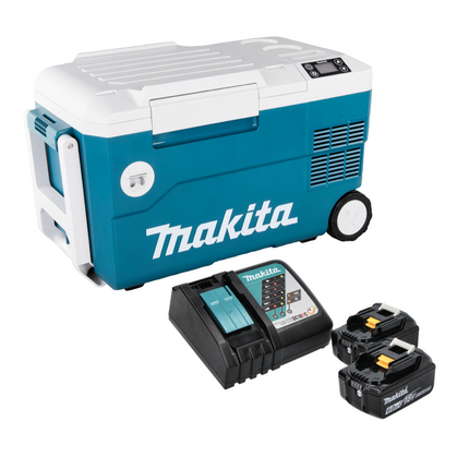 Raffreddatore e riscaldatore a batteria Makita DCW 180 G 36 V 20 L + 2 batterie da 6,0 Ah + caricabatterie