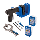KREG Pocket Hole Jig 520 PRO Taschenloch Bohrschablone ( KPHJ520PRO ) + Stufenbohrer + Bit + Schrauben + Zwinge - Toolbrothers