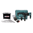 Makita HR 2630 TJ Kombihammer 800 W 2,4 J SDS Plus + 30 tlg. Bohrer Meißel Set + Schnellspannfutter + Makpac - Toolbrothers