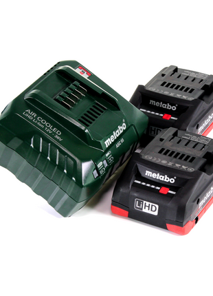 Cisaille à gazon et arbustes sans fil Metabo SGS 18 LTX Q 18 V + 2x batteries 4,0 Ah + chargeur + métaBOX