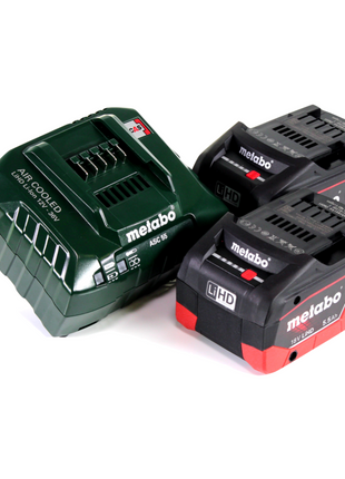 Cisaille à gazon et arbustes à batterie Metabo SGS 18 LTX Q 18 V + 2x batteries 5,5 Ah + chargeur + métaBOX