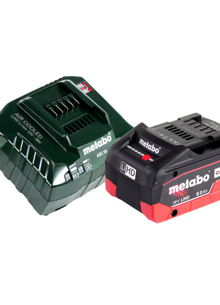 Cisaille à gazon et arbustes sans fil Metabo SGS 18 LTX Q 18 V + 1x batterie 8,0 Ah + chargeur + métaBOX