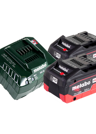 Metabo SGS 18 LTX Q Akku Gras und Strauchschere 18 V + 2x Akku 8,0 Ah + Ladegerät + metaBOX