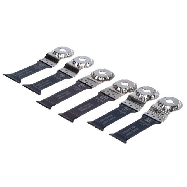 FEIN Best Of E-Cut Set di 6 Lame Starlock Max Wood & Metal ( 35222967050 ) - per utensile ad oscillazione Multimaster