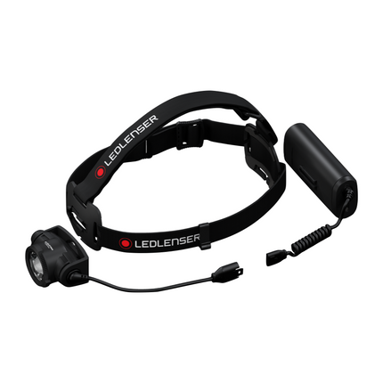 Ledlenser H15R Core LED Lampada frontale 2500 lm, IP67, nera ( 502123 ) + 1x Batteria + 1x Cavo di alimentazione