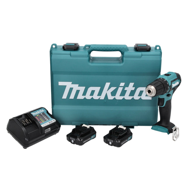Maktia DF 333 DWAE Trapano avvitatore a batteria 12V / max. 30Nm + 2x Batterie 2,0 Ah + Caricabatterie + Valigetta