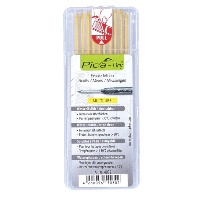 Pica DRY Mine di ricambio idrosolubili gialle - 10 pz. ( 4032 )