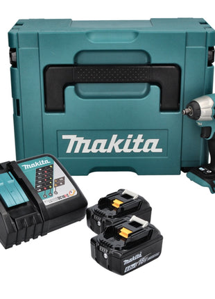 Makita DTW 180 RGJ Akku Schlagschrauber 18 V 180 Nm 3/8" Brushless + 2x Akku 6,0 Ah + Ladegerät + Makpac