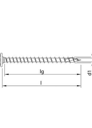 HECO TOPIX plus Vis à bois Professionnelle 6.0 x 40 mm, Filetage partiel , Tête ronde large, T-Drive, Galvanisé bleu, A3K, 200pcs ( 61013 )