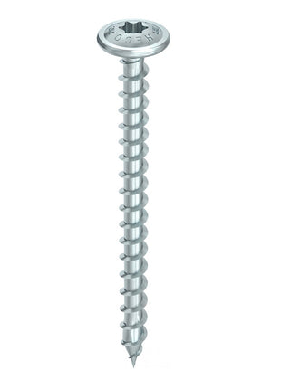 HECO TOPIX plus tornillos profesionales para construcción en madera 6,0 x 60 mm 100 piezas (61063) tornillo para madera totalmente roscado, cabeza con arandela, accionamiento en T, galvanizado azul, A3K