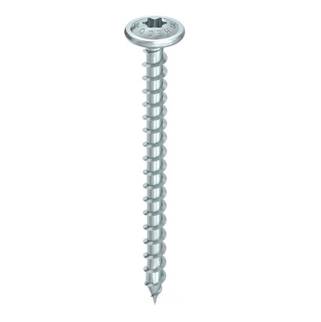 HECO TOPIX plus tornillos profesionales para construcción en madera 6,0 x 70 mm 100 piezas (61080) tornillo para madera totalmente roscado, cabeza con arandela, accionamiento en T, galvanizado azul, A3K